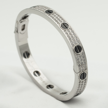 [LuckyStar] LIEBESARMBAND 6,1 MM DIAMANTBESAMT KERAMIK 