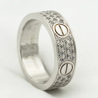 [LuckyStar]Liebesring 5,5 mm mit Diamanten besetzt
