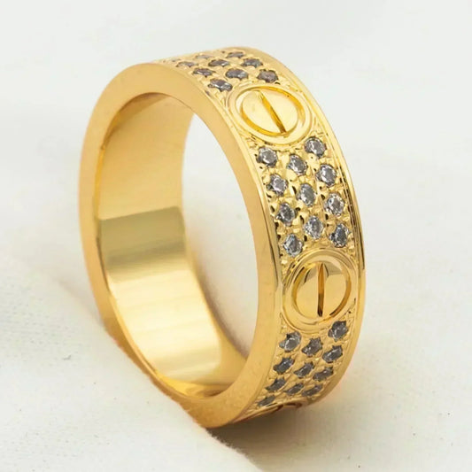 [LuckyStar]Liebesring 5,5 mm mit Diamanten besetzt