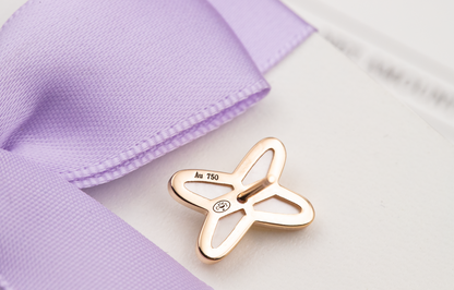 [LuckyStar]JEUX DE WHITE MOP ROSÉGOLD DIAMANT OHRRINGE