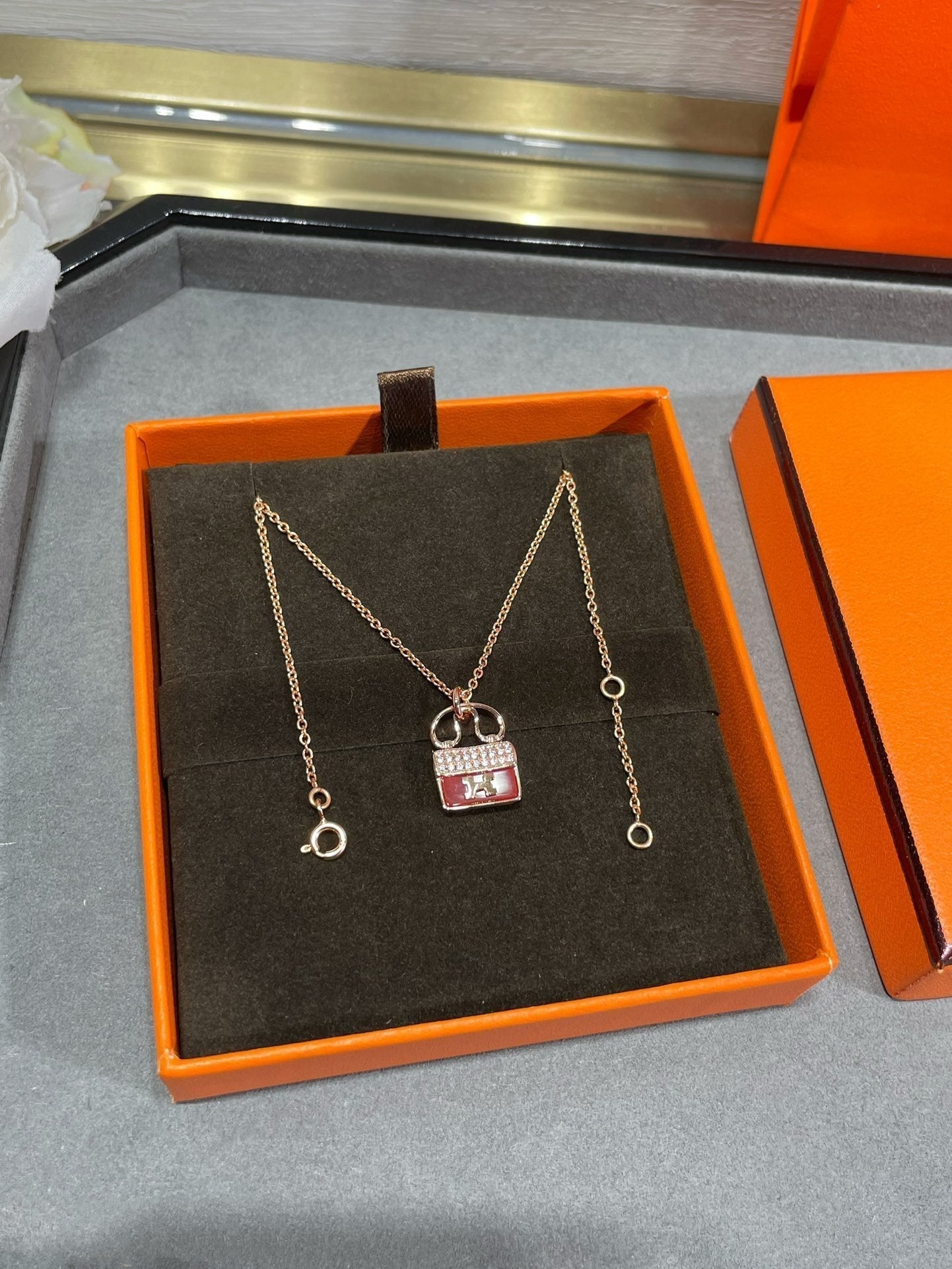 [LuckyStar]H CIRCE MOISSANITE ANHÄNGER HALSKETTE GOLD