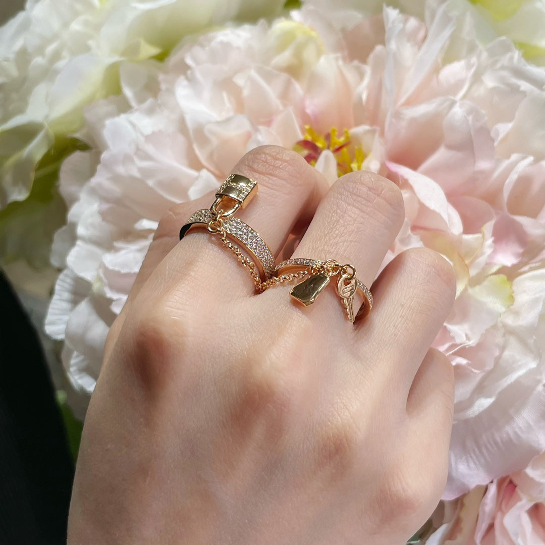 [LuckyStar]HM KELLY CLOCHETTE DOPPELRING MIT DIAMANTEN