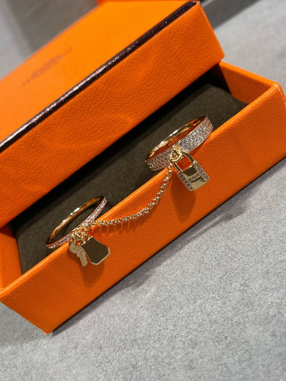 [LuckyStar]HM KELLY CLOCHETTE DOPPELRING MIT DIAMANTEN