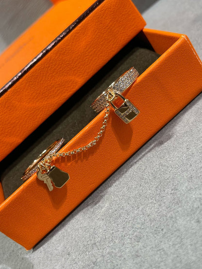 [LuckyStar]HM KELLY CLOCHETTE DOPPELRING MIT DIAMANTEN