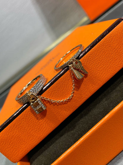 [LuckyStar]HM KELLY CLOCHETTE DOPPELRING MIT DIAMANTEN