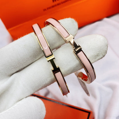 [LuckyStar]KLASSISCHES HM CLIC PINK 8MM EMAILLE ARMBAND