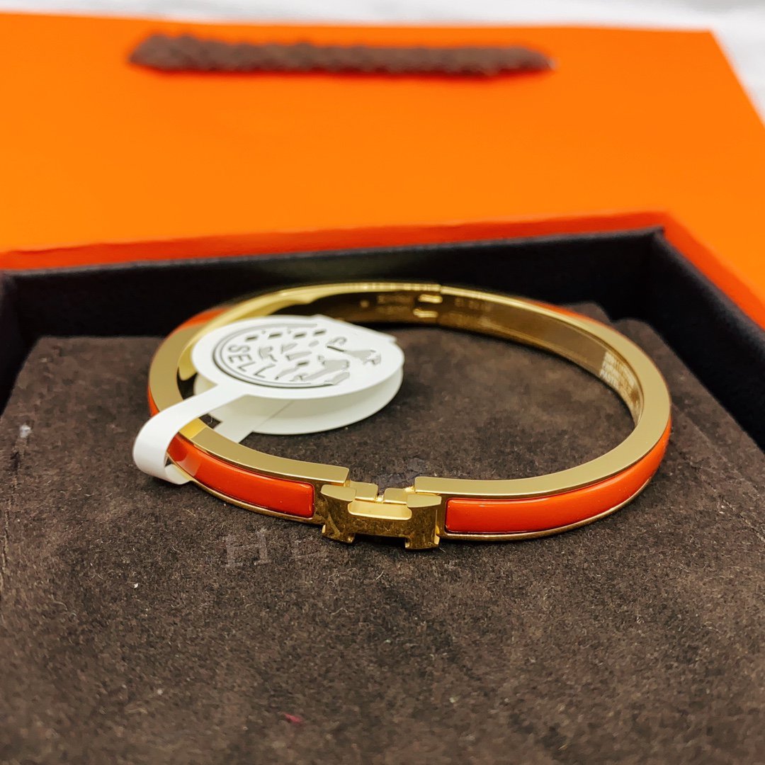 [LuckyStar]KLASSISCHES HM CLIC ROT 8MM EMAILLE ARMBAND