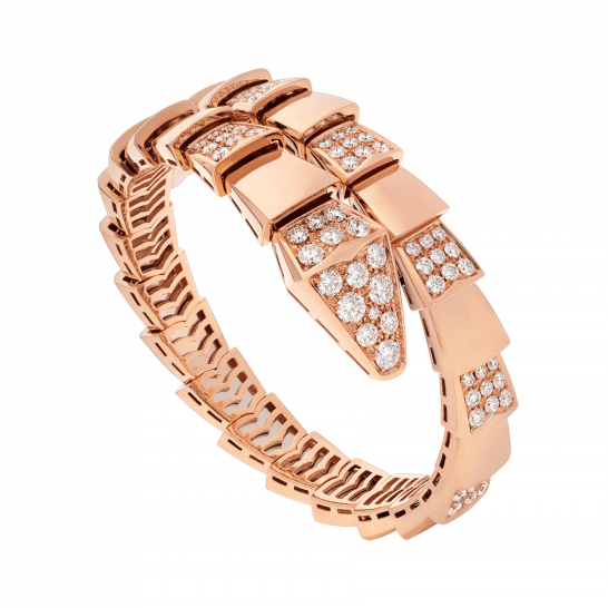 [LuckyStar]SERPENTI BREITES ARMBAND ROTGOLD DIAMANT