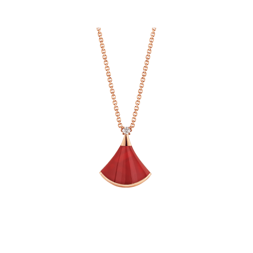 [LuckyStar]TRAUM-HALSKETTE KARNEOL 1 DIAMANT
