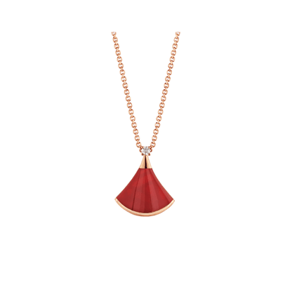 [LuckyStar]TRAUM-HALSKETTE KARNEOL 1 DIAMANT