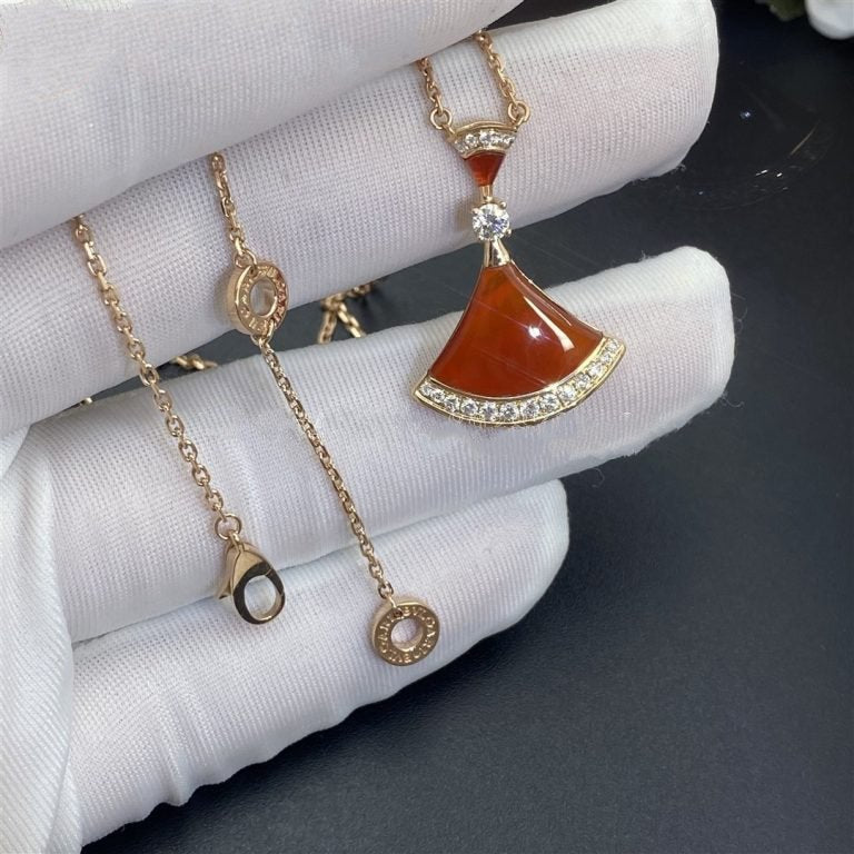 [LuckyStar]TRAUM HALSKETTE KARNEOL DIAMANT