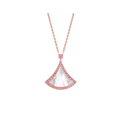 [LuckyStar]TRAUM-HALSKETTE MOP DIAMANT ROSA