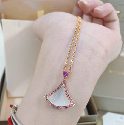 [LuckyStar]TRAUM-HALSKETTE MOP DIAMANT ROSA