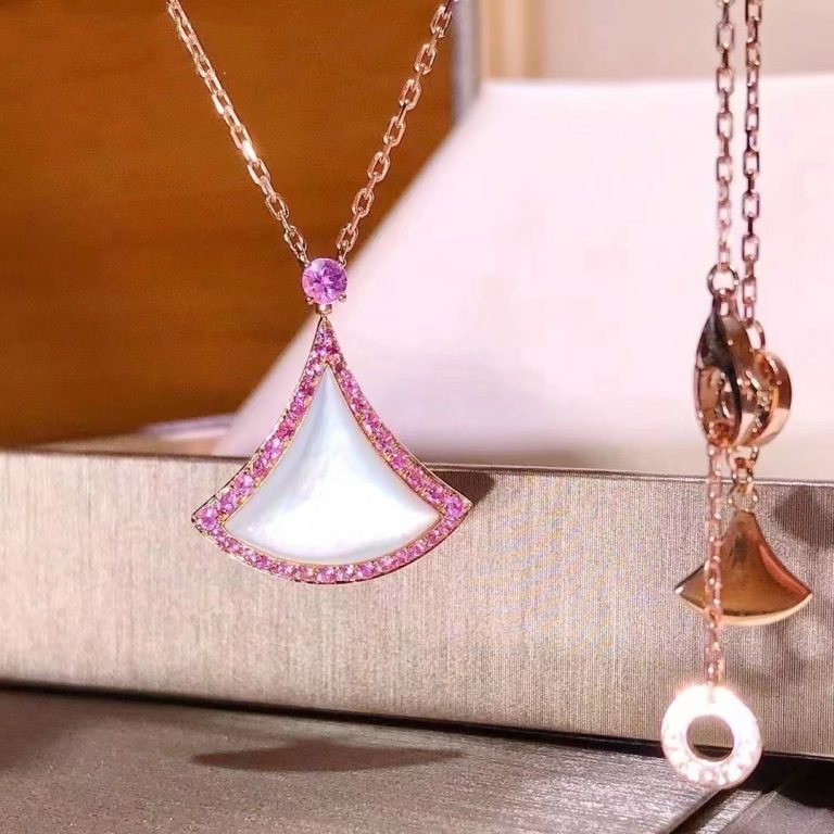 [LuckyStar]TRAUM-HALSKETTE MOP DIAMANT ROSA