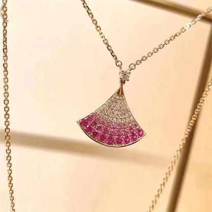 [LuckyStar]TRAUM HALSKETTE ROSA GOLD ROSA DIAMANT