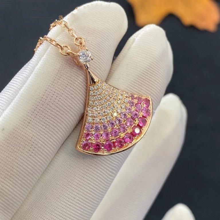 [LuckyStar]TRAUM HALSKETTE ROSA GOLD ROSA DIAMANT