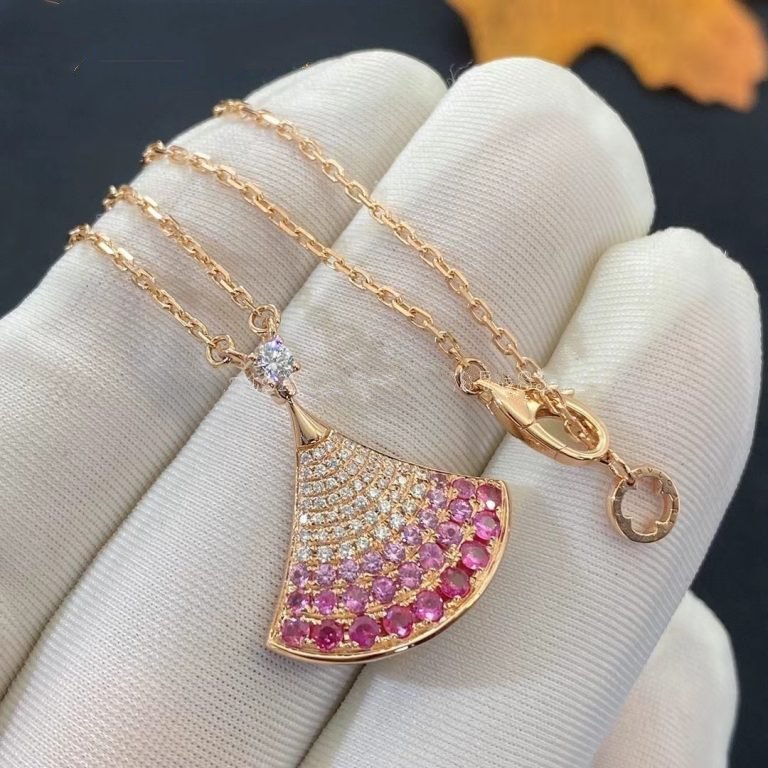 [LuckyStar]TRAUM HALSKETTE ROSA GOLD ROSA DIAMANT