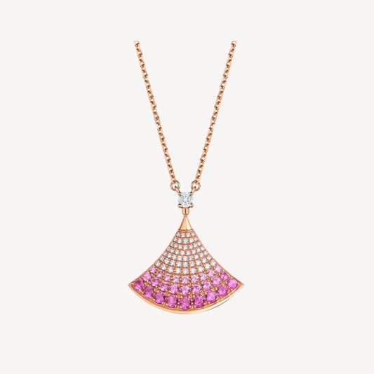 [LuckyStar]TRAUM HALSKETTE ROSA GOLD ROSA DIAMANT