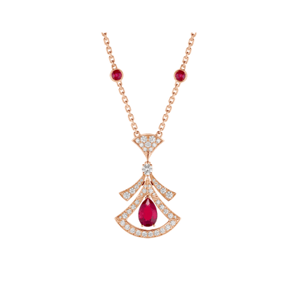 [LuckyStar]TRAUM HALSKETTE KARNEOL DIAMANT ROTGOLD
