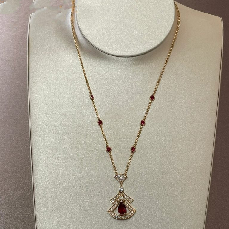 [LuckyStar]TRAUM HALSKETTE KARNEOL DIAMANT ROTGOLD
