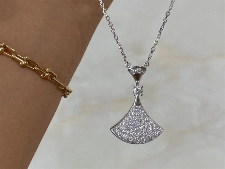[LuckyStar]TRAUM HALSKETTE SILBER VOLLER DIAMANT