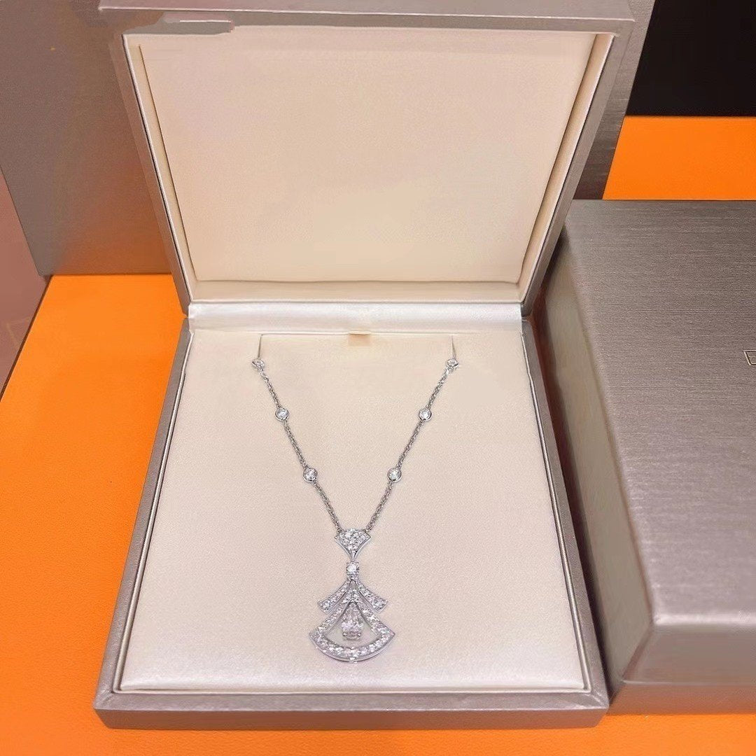 [LuckyStar]TRAUM HALSKETTE WEISSER DIAMANT SILBER