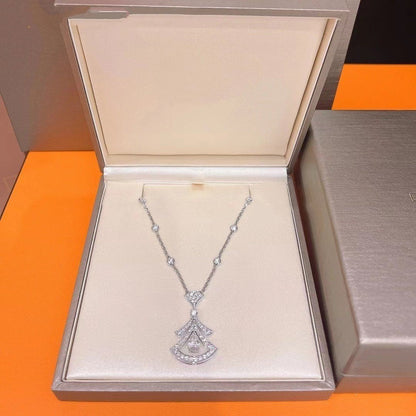 [LuckyStar]TRAUM HALSKETTE WEISSER DIAMANT SILBER