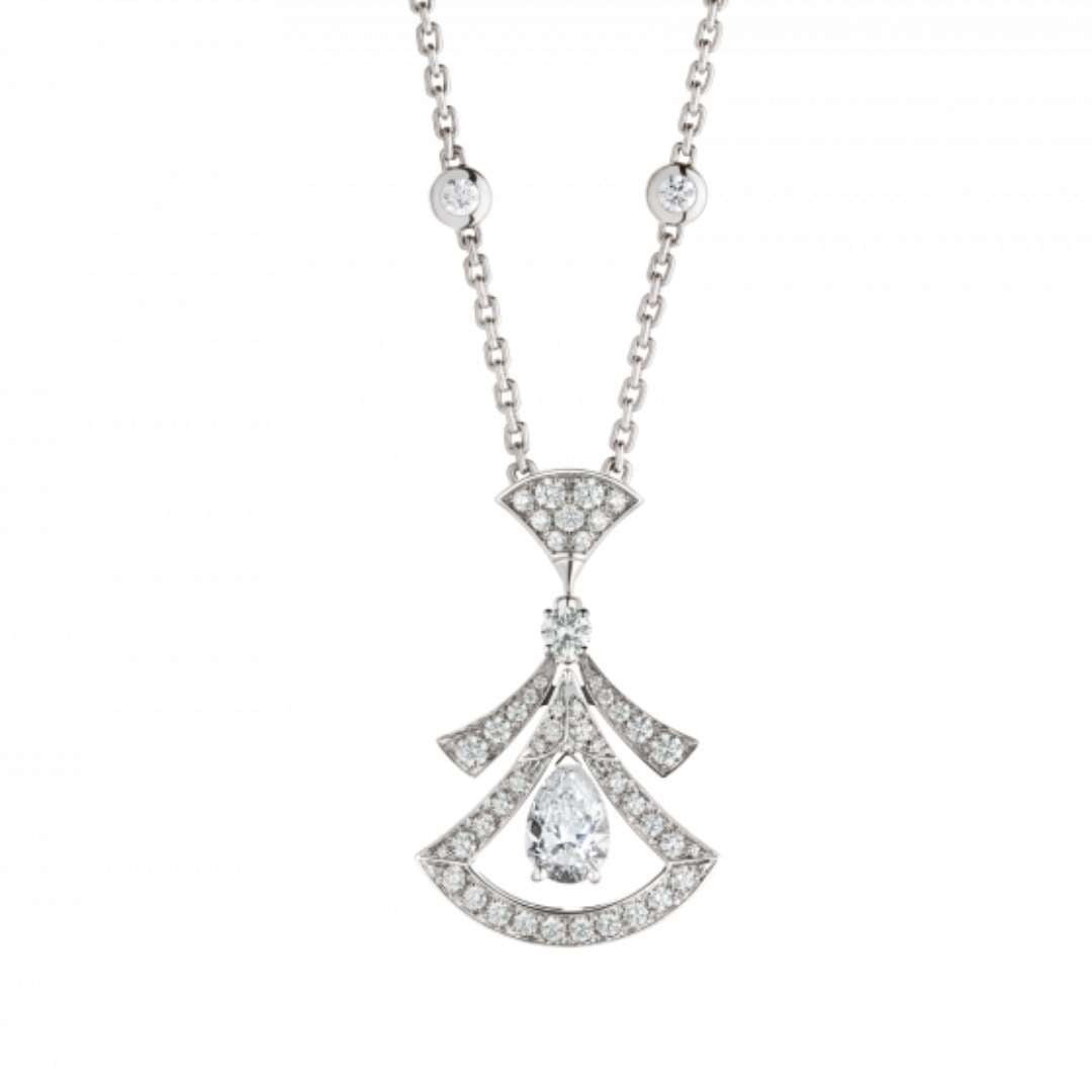 [LuckyStar]TRAUM HALSKETTE WEISSER DIAMANT SILBER