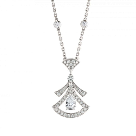 [LuckyStar]TRAUM HALSKETTE WEISSER DIAMANT SILBER