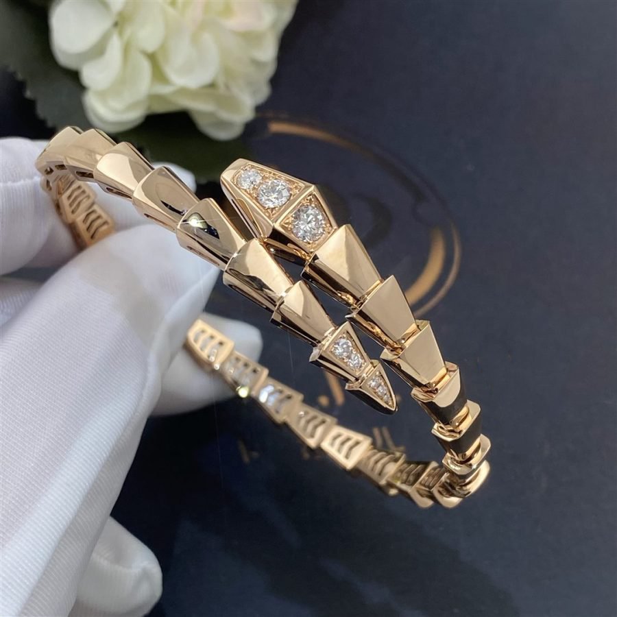 [LuckyStar]SERPENTI ARMBAND DIAMANTEN ROTGOLD