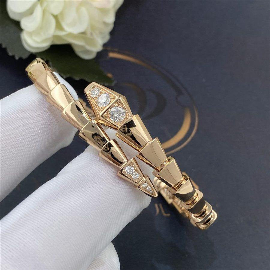 [LuckyStar]SERPENTI ARMBAND DIAMANTEN ROTGOLD