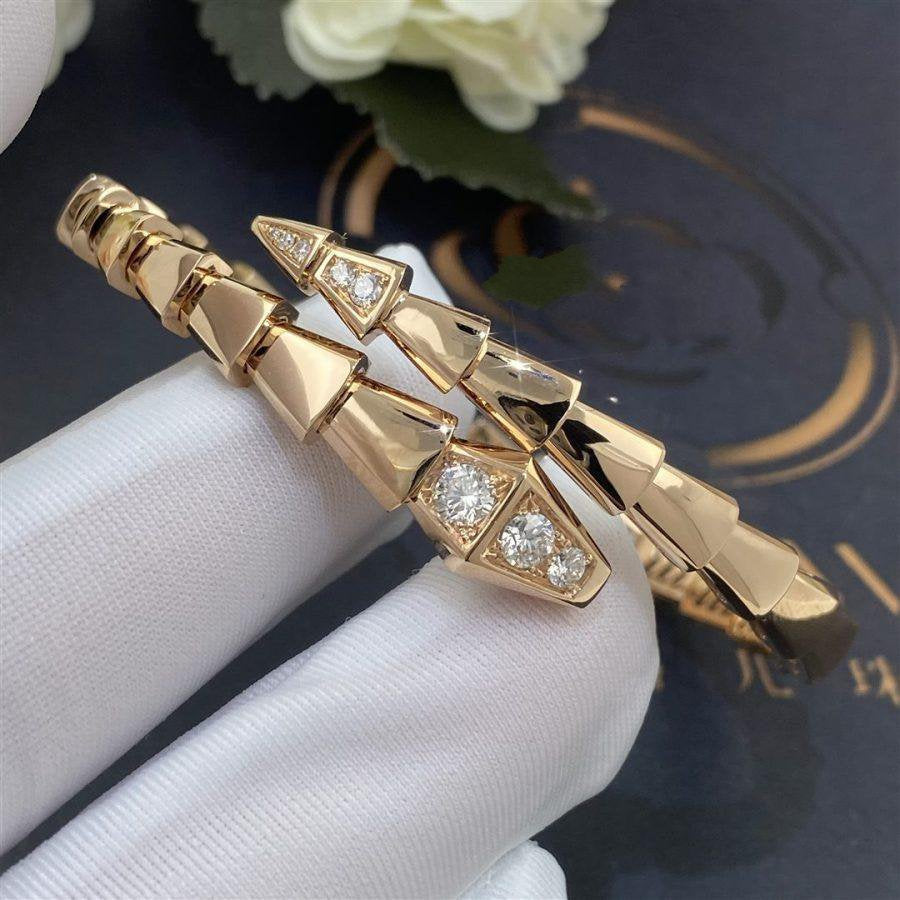 [LuckyStar]SERPENTI ARMBAND DIAMANTEN ROTGOLD
