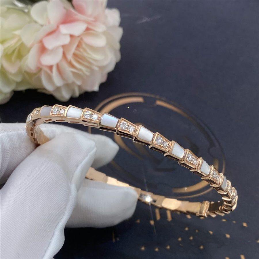 [LuckyStar]SERPENTI ARMBAND ROTGOLD MOP DIAMANT 