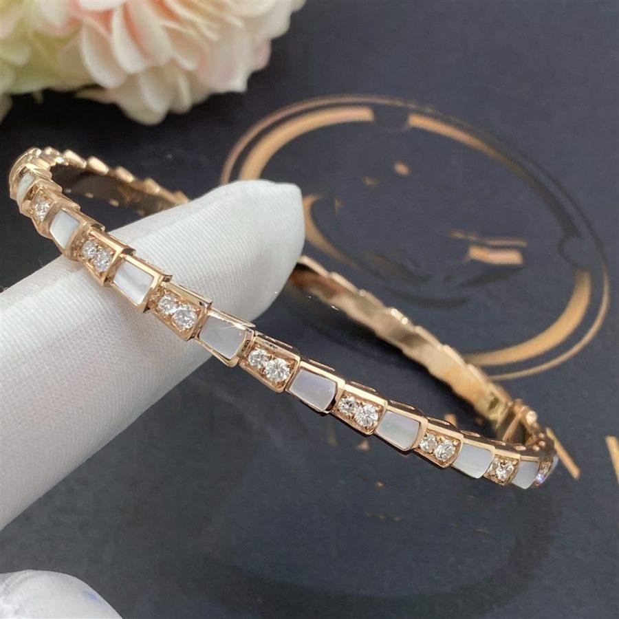 [LuckyStar]SERPENTI ARMBAND ROTGOLD MOP DIAMANT 