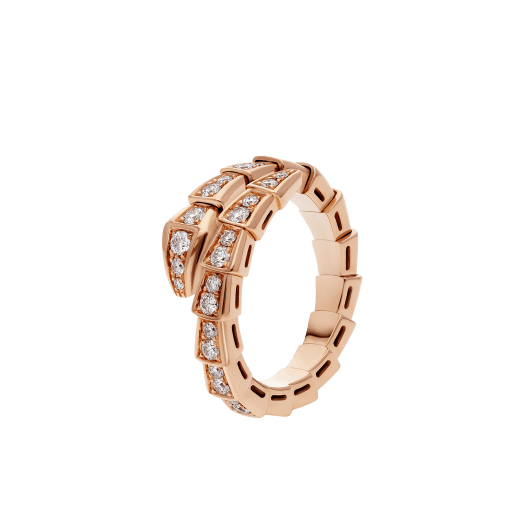 [LuckyStar]SERPENTI RING ROTGOLD DIAMANT GEPAART 4MM