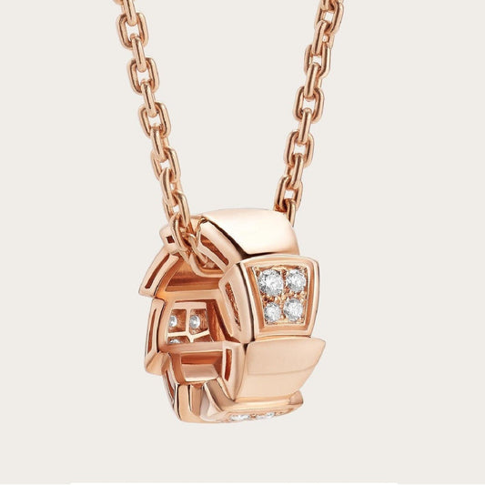 [LuckyStar] SERPENTI ANHÄNGER DIAMANT ROTGOLD HALSKETTE