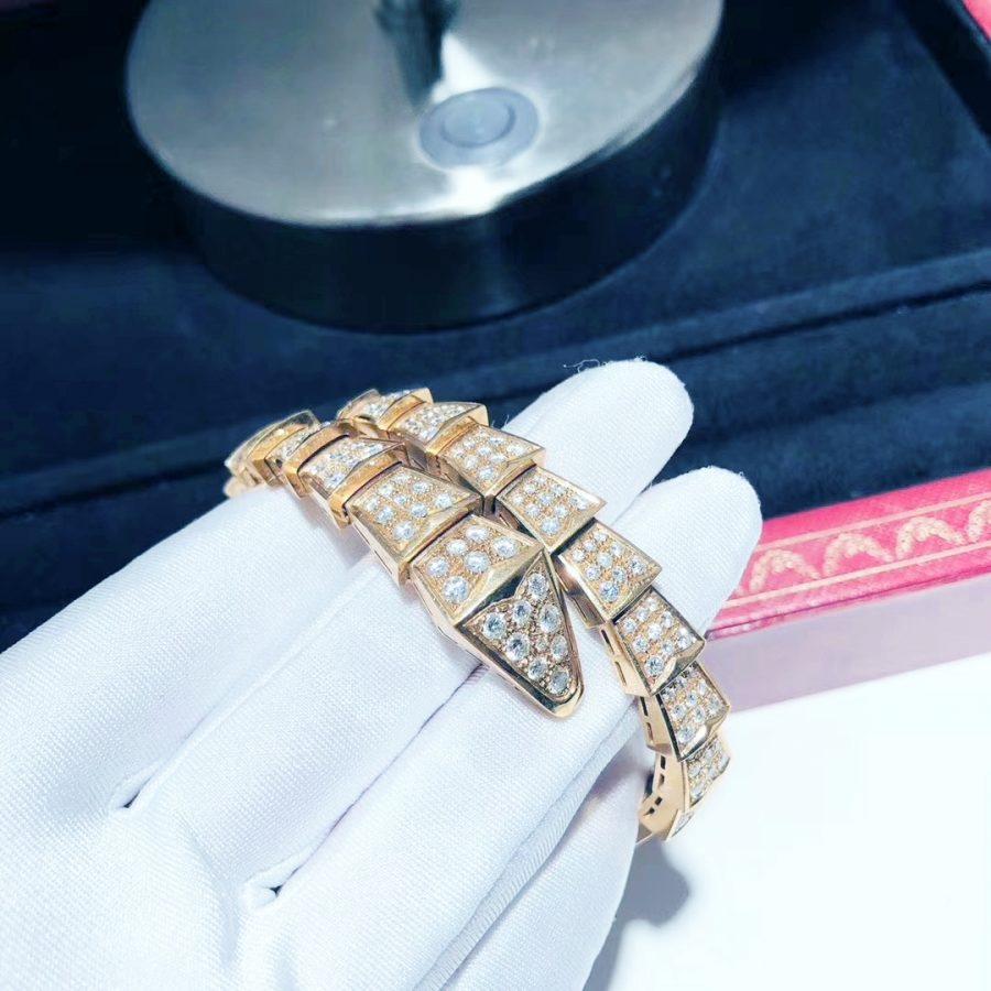 [LuckyStar]SERPENTI ARMBAND 8MM ROTGOLD DIAMANT