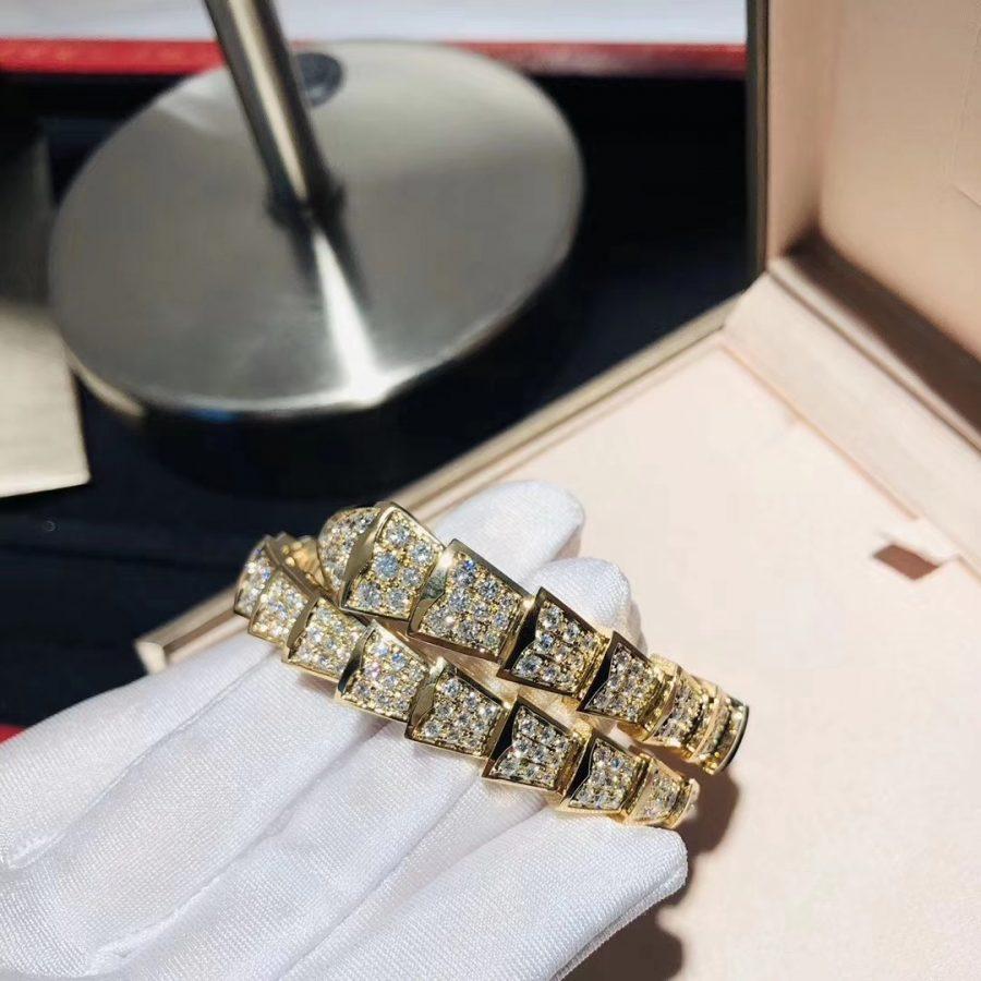 [LuckyStar]SERPENTI ARMBAND 8MM GOLD DIAMANT
