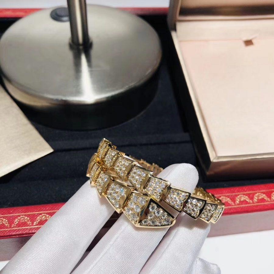 [LuckyStar]SERPENTI ARMBAND 8MM GOLD DIAMANT