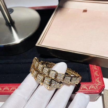 [LuckyStar]SERPENTI ARMBAND 8MM GOLD DIAMANT