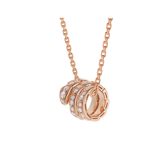 [LuckyStar]SERPENTI ROTGOLD HALSKETTE DOPPELRING DIAMANT