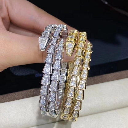 [LuckyStar]SERPENTI ARMBAND GOLD DIAMANT DOPPELREIHIG