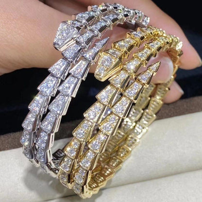 [LuckyStar]SERPENTI ARMBAND GOLD DIAMANT DOPPELREIHIG