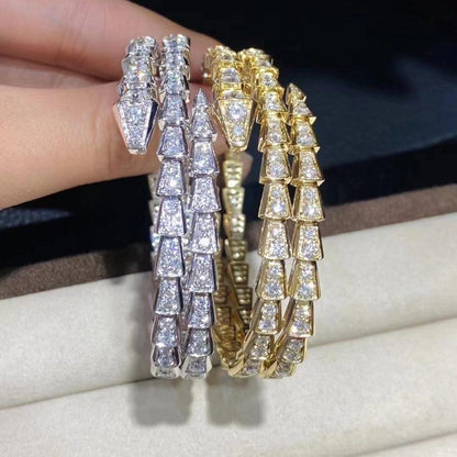 [LuckyStar]SERPENTI ARMBAND GOLD DIAMANT DOPPELREIHIG