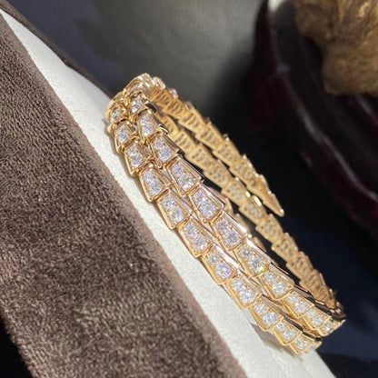 [LuckyStar]SERPENTI ARMBAND GOLD DIAMANT DOPPELREIHIG