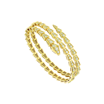 [LuckyStar]SERPENTI ARMBAND GOLD DIAMANT DOPPELREIHIG