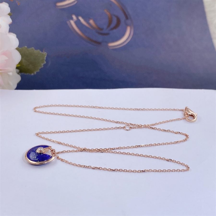 [LuckyStar]AMULETT ROSÉGOLD-ACHAT-HALSKETTE
