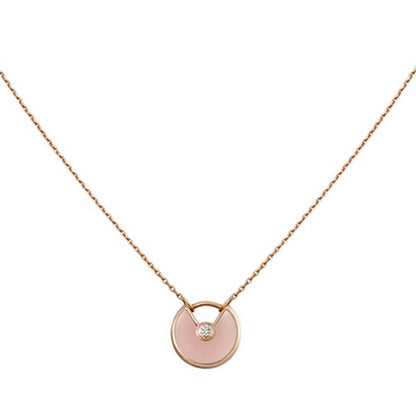 [LuckyStar]AMULETT ROSÉGOLD ROSA MOP HALSKETTE