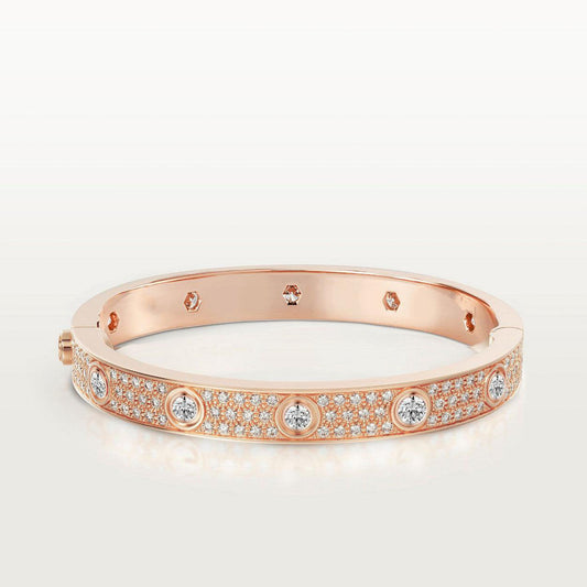 [LuckyStar] Liebesarmband, 6,1 mm, mit 10 großen Diamanten besetzt