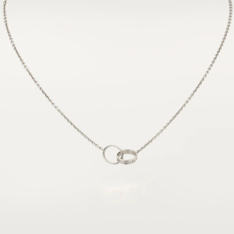 [LuckyStar] LIEBESHALSKETTE ROSA GOLD UND SILBER